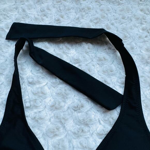 Jessica Simpson Black Halter Padded Bikini Top Size Small - Picture 4 of 7
